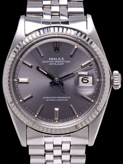 rolex 1601 grey dial|rolex datejust 1601 price.